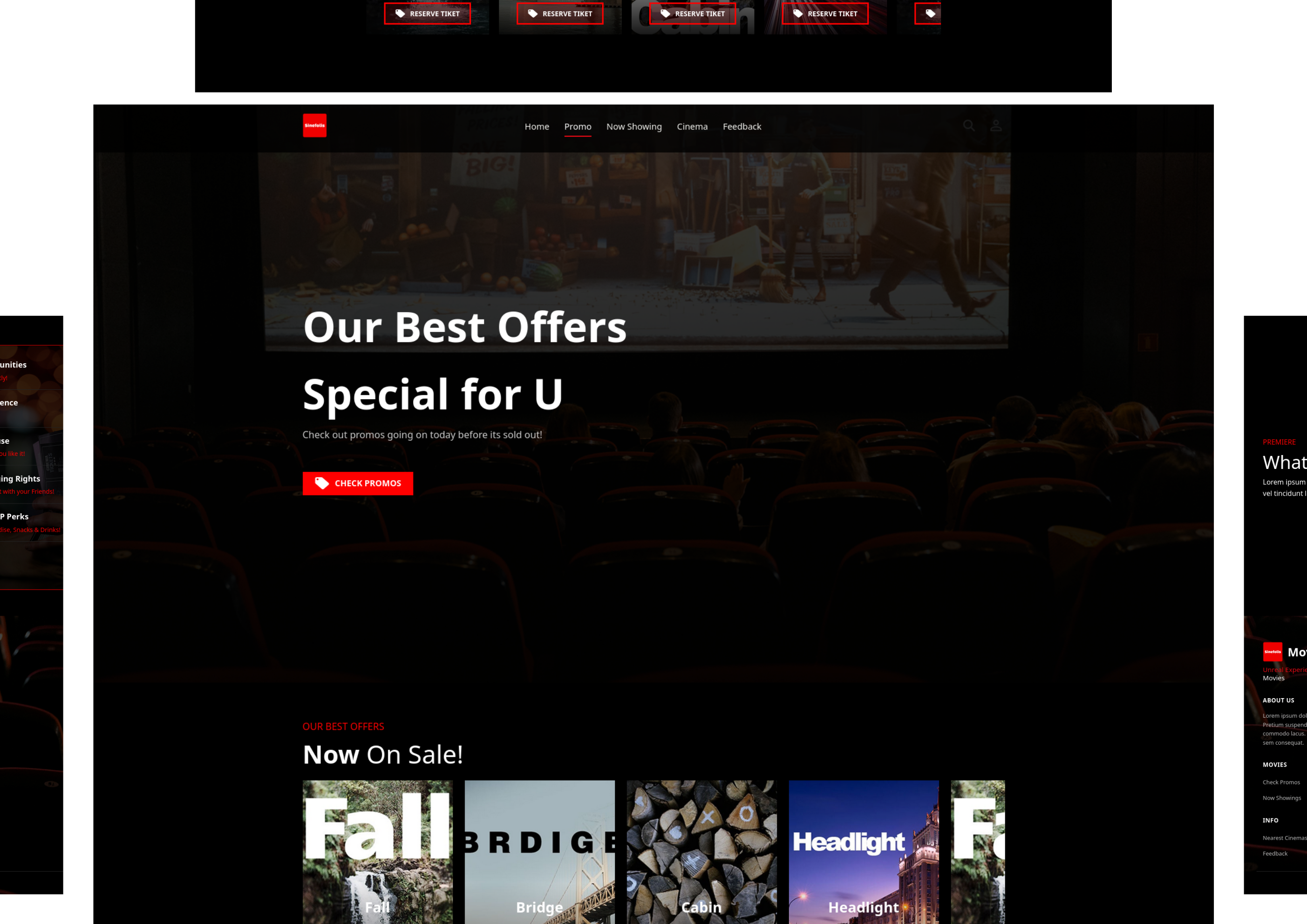 Mockup halaman penawaran spesial untuk produk fashion