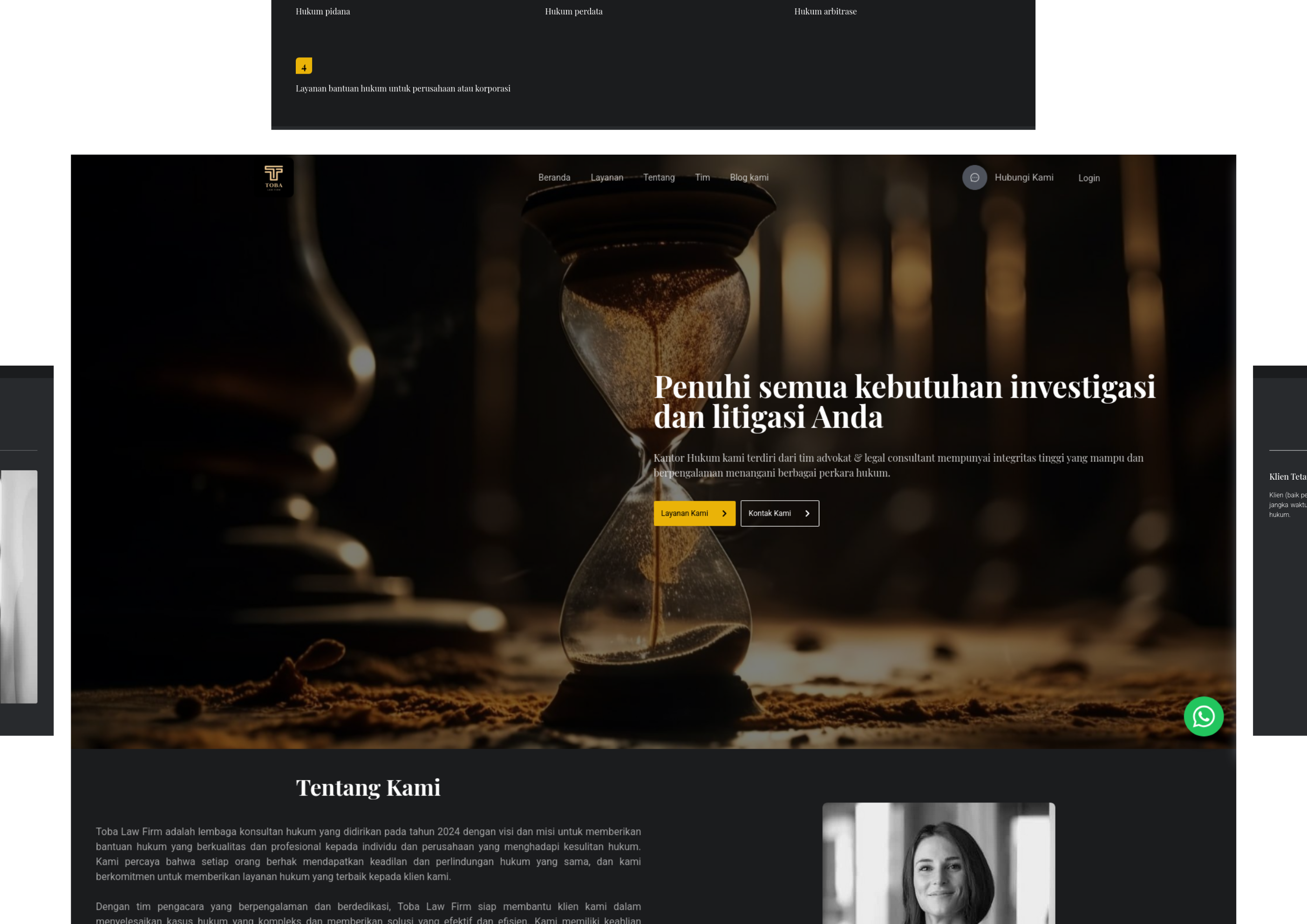 Mockup sistem informasi hotel menampilkan daftar kamar