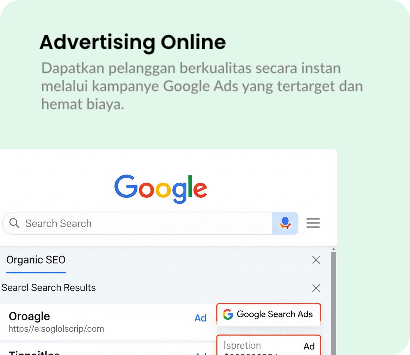 Iklan Google di halaman pencarian